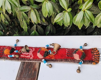 Rare Antique Hand-Knotted Oriental Camel Band / Baluch Tribal Camel Neck Collar Handwoven Tribal Textile Nomadic Boho Middle Eastern Tribal