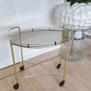 Vintage design Bar trolley liquor cart bar cart - Gold - spaceage retro vintage Italian Design - interior design spoetnik - serveerwagen