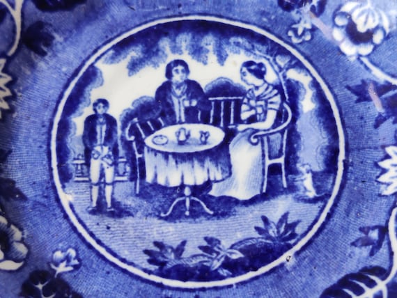 Société Céramique - Antique Plate - the Tea Drinker - Royal Sphinx