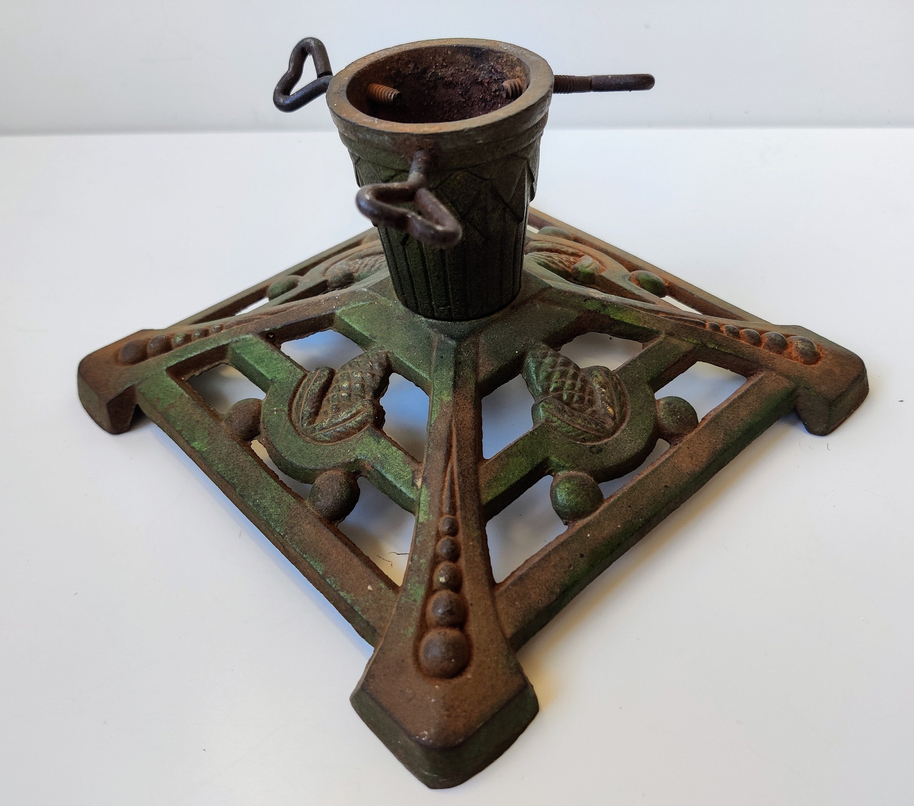 アンティーク雑貨 Tree Stand Antique Christmas Tree Stand - Dutch Art Deco Stand - Handmade