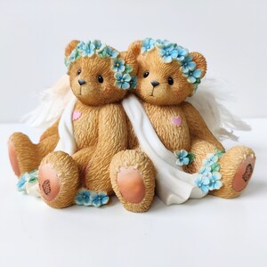 Enesco Cherished Teddies - Chantel and Fawn - We're Kindred Spirits - Priscilla Hillman - angel bears teddy bear
