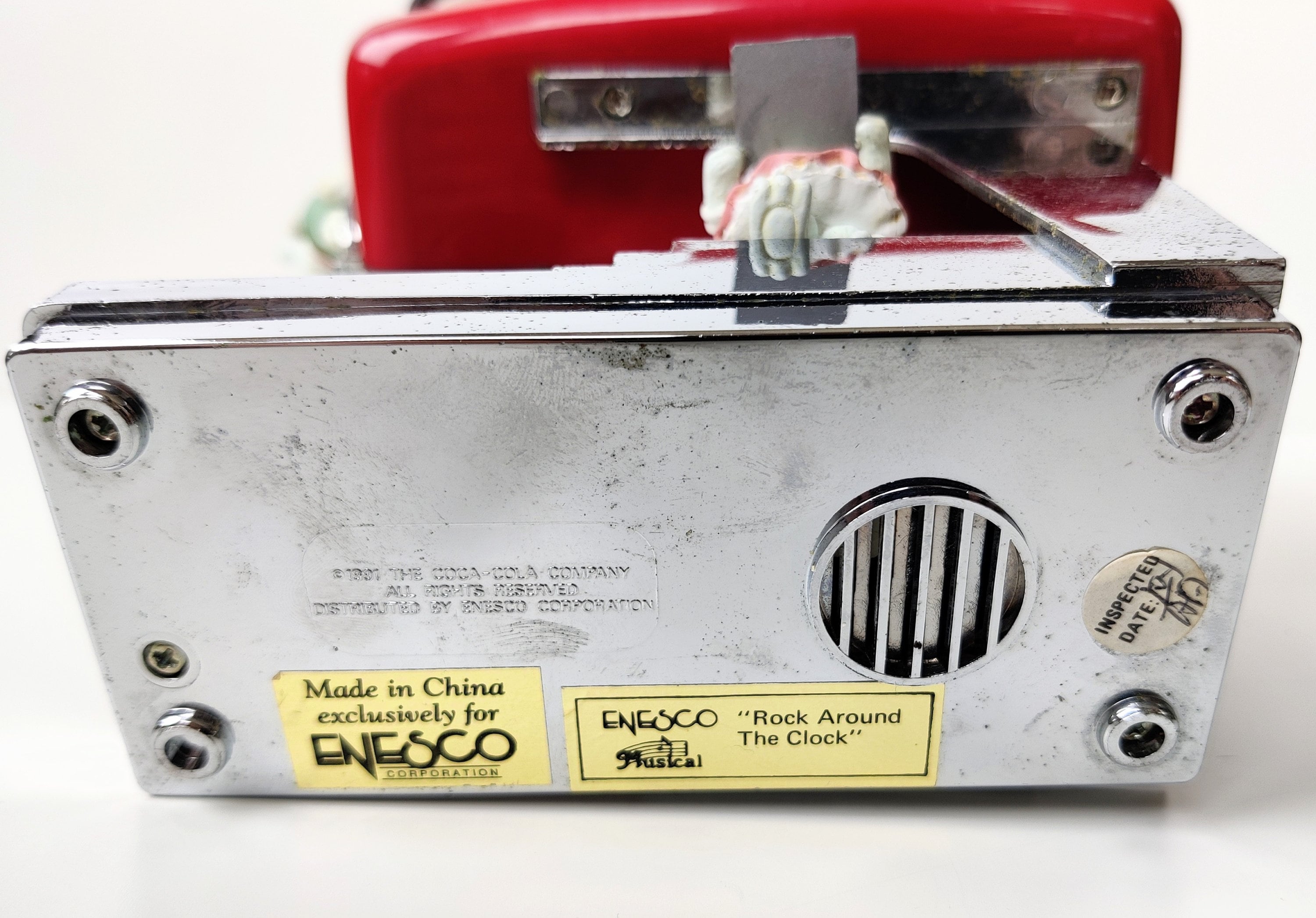 Enesco Mice Vintage Music Box - Coca Cola American Diner - Plays