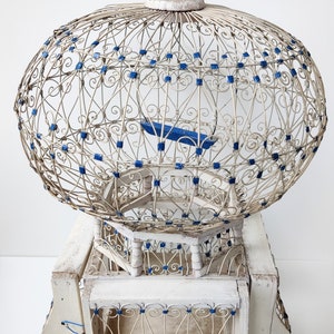 Late 19th Century Arabesque or Mongolfier French Hot Air Balloon Style Birdcage - Vintage Bird Cage - moroccan arabesque casablanca