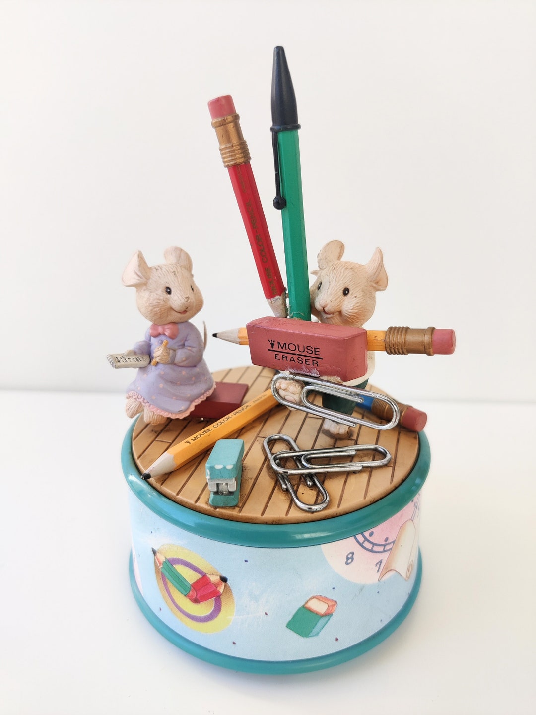 Enesco Mice Vintage Music Box Wind up Musicbox Supplies in Etsy UK