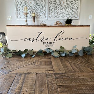 Family Last Name Wooden Sign Plaque Personalized Custom Established Signs