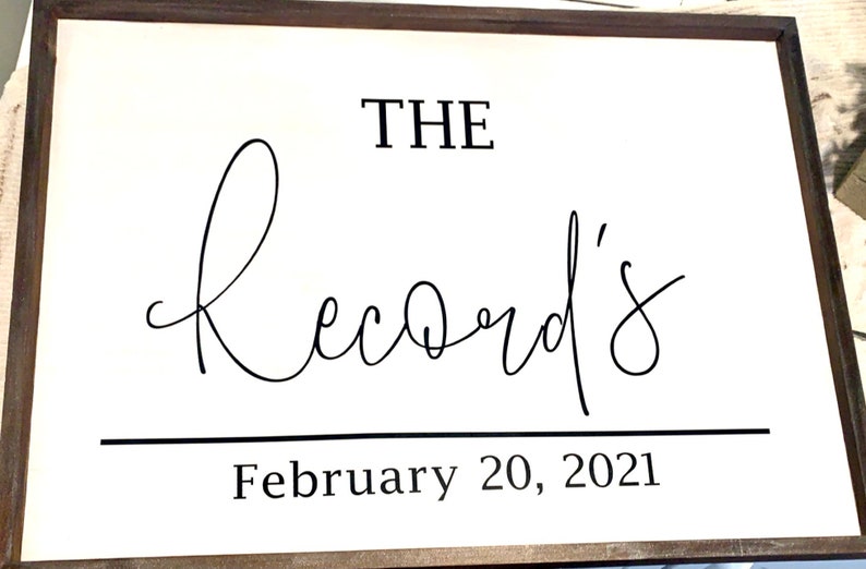 est. 2021 Couple Wooden Sign
