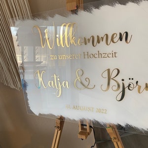 Welcome Sign - Welcome sign - wedding, engagement, wedding decoration - acrylic sign, plexiglass sign, table number, table number