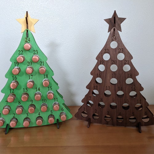 Tipsy Tree Mini Wine Bottle Personalized Advent Calendar Etsy