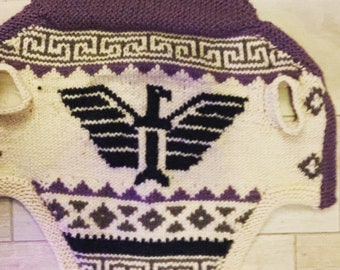 Cowichan Thunderbird Dog Sweater Knitting Pattern