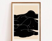 Butt Mountain Art, Nice Butts, Boho Wall Art, Butt Landscape Art, Funny Bathroom Art, Body Positive, Drawing Butt, Watercolor Butt Printable
