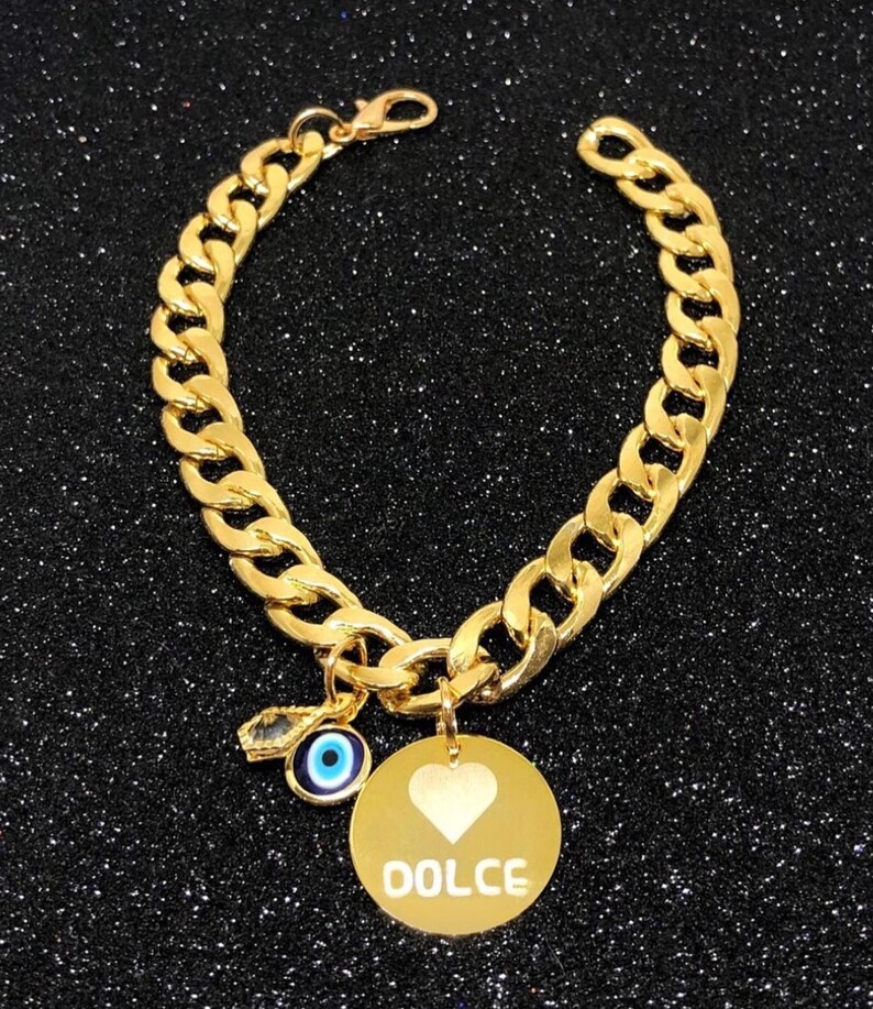 Cat Collar Personalized Chain Cat Collar Breakaway Gold Cat Etsy