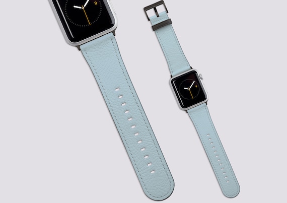Starlight Blue Apple Watch Band Vegan Leather Strap Apple | Etsy