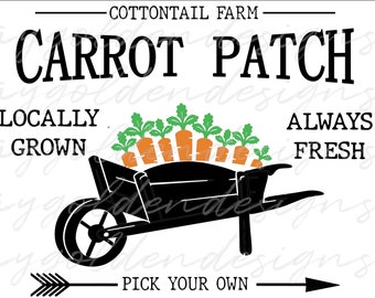 Fresh, Carrot Patch, Farm, SVG, PNG Digital Download