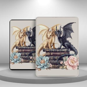 Custodia estetica per Kindle con motivo a drago per Kindle Paperwhite 12/11, Kindle 11 2024/22, Kindle Scribe/Oasis/Colorsoft, con cinturino da polso