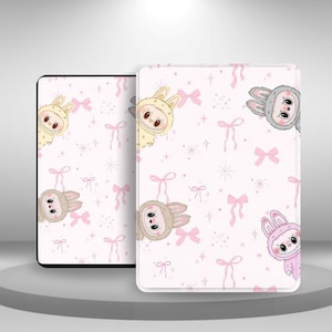 Custodia estetica Labubu Fanart Kindle per Kindle Paperwhite 12/11, Kindle 11 2024/22, Kindle Scribe/Oasis/Colorsoft, custodia con cinturino da polso