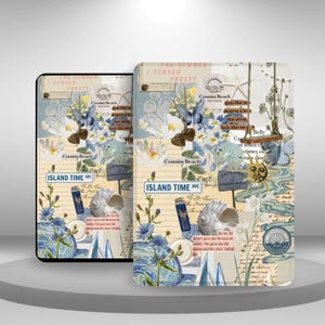 Custodia estetica con motivo collage per Kindle Paperwhite 12/11, Kindle 11 2024/22/10, Kindle Scribe/Oasis/Colorsoft, custodia con cinturino da polso