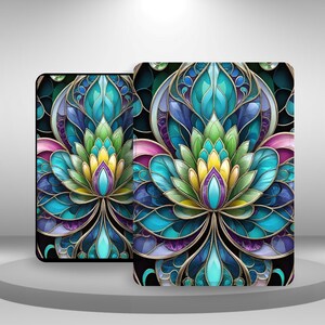 Custodia estetica per Kindle con effetto vetro colorato per Kindle Paperwhite 12/11, Kindle 11 2024/22, Kindle Scribe/Oasis/Colorsoft, custodia con cinturino da polso