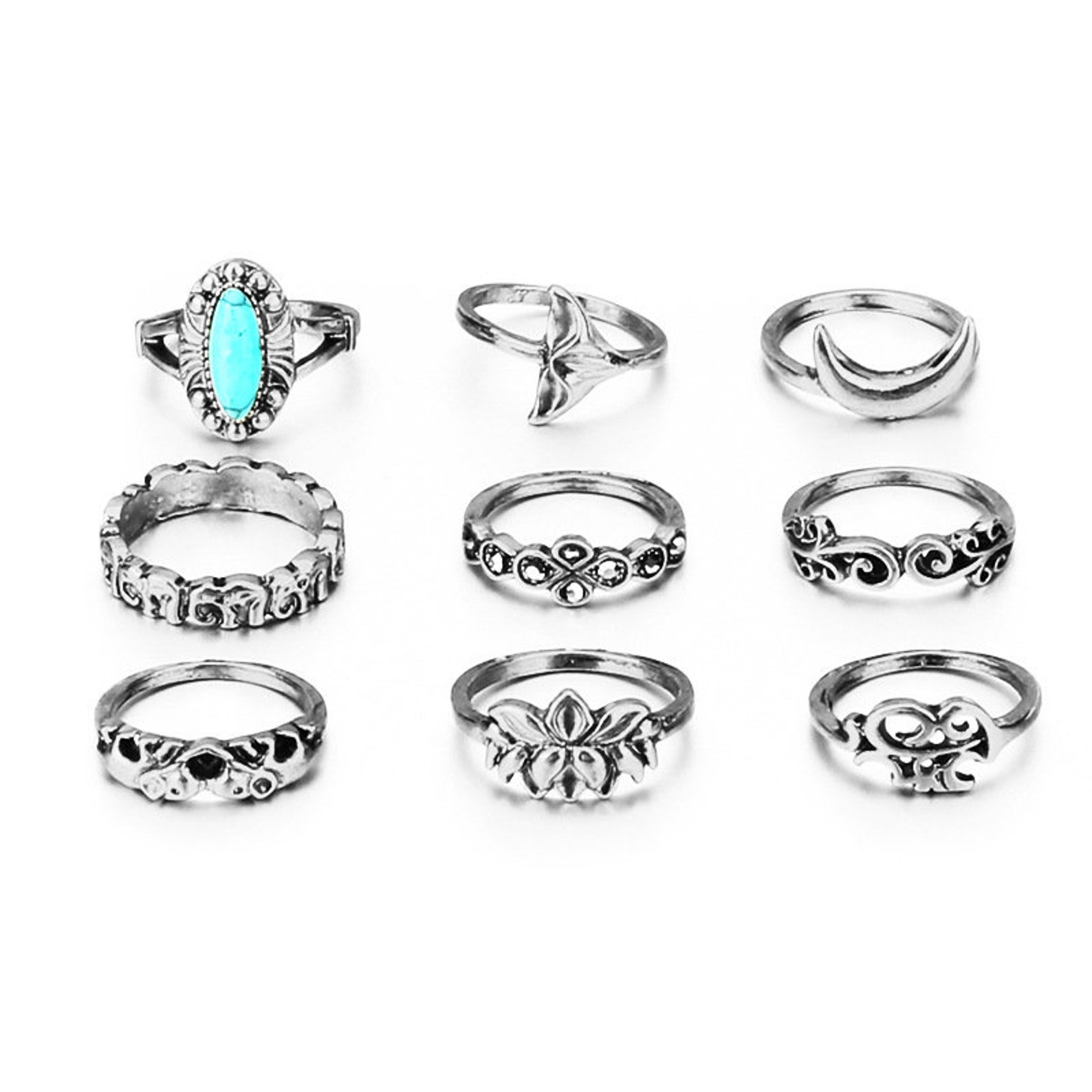 Set Di Anelli Per Tutte Le Dita