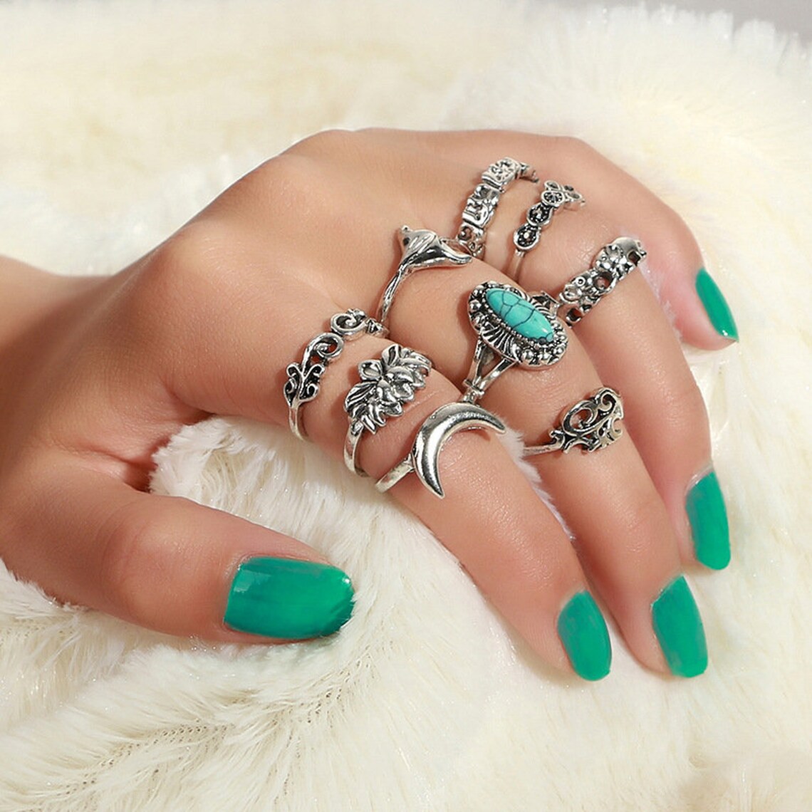 Set Di Anelli Per Tutte Le Dita