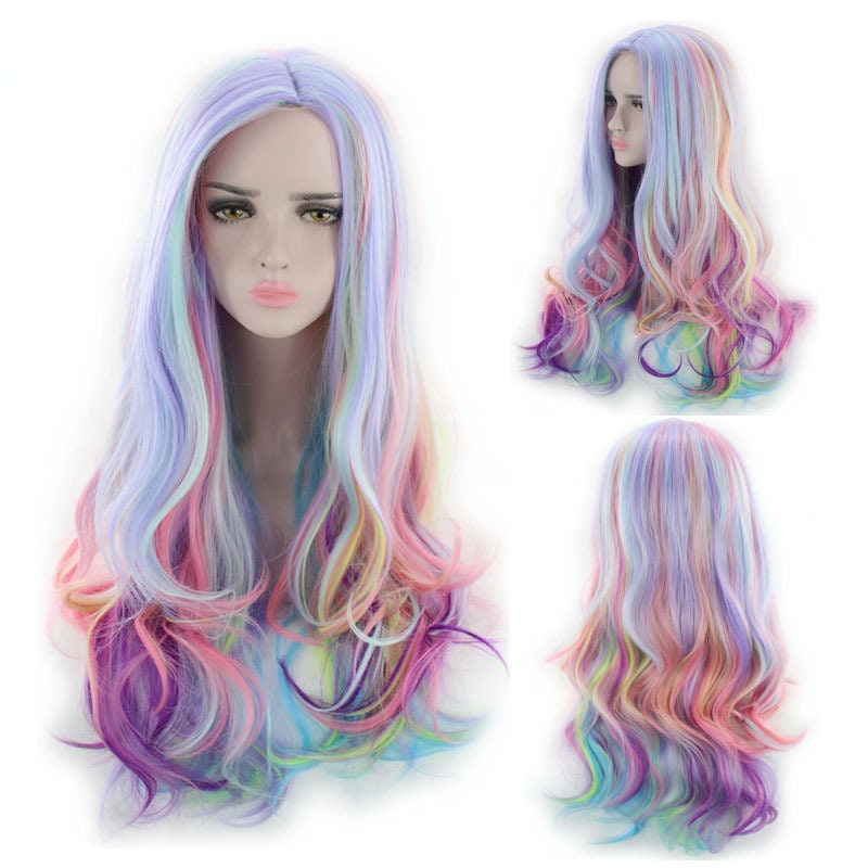 multi color wigs