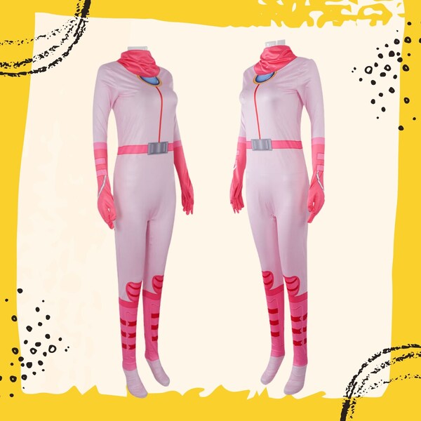 Peach Crepe Jumpsuit and Organza Cape for Girls