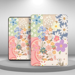 Custodia estetica floreale per Kindle Paperwhite 12/11, Kindle 11 2024/2022, 10a generazione, Kindle Scribe/Oasis/Colorsoft, custodia con cinturino da polso