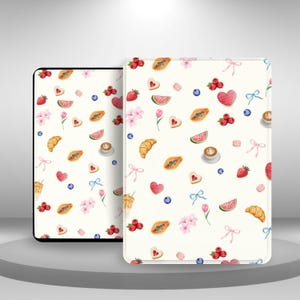 Custodia estetica per Kindle con motivo a frutta per Paperwhite 12/11, Kindle 11 2024/22/10, Kindle Scribe/Oasis/Colorsoft, custodia con cinturino da polso