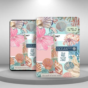 Pastel Beach Kindle Aesthetic Case for Kindle Paperwhite 12 11, Kindle 11 2024/22, Kindle Scribe/Oasis/Colorsoft, Hand Strap Cover