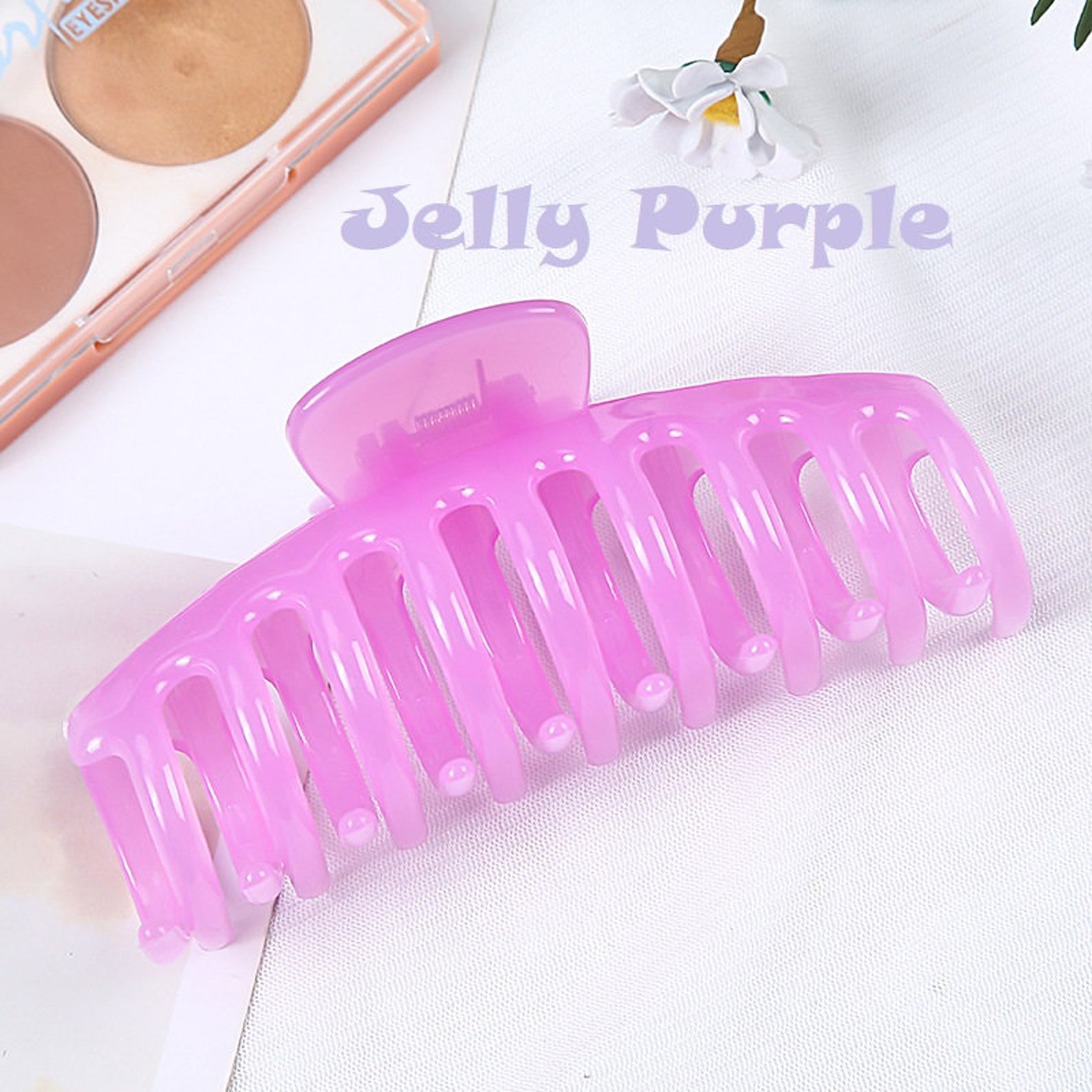Hair Claw Clips Grip Large Jelly Color Hair Barrettes Etsy