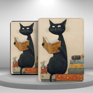 Custodia estetica Cat Love Book per Kindle Paperwhite 12/11, Kindle 11 2024/22, Kindle Scribe/Oasis/Colorsoft, custodia con cinturino da polso
