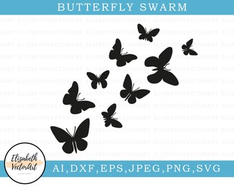 Free Free Butterfly Swarm Svg