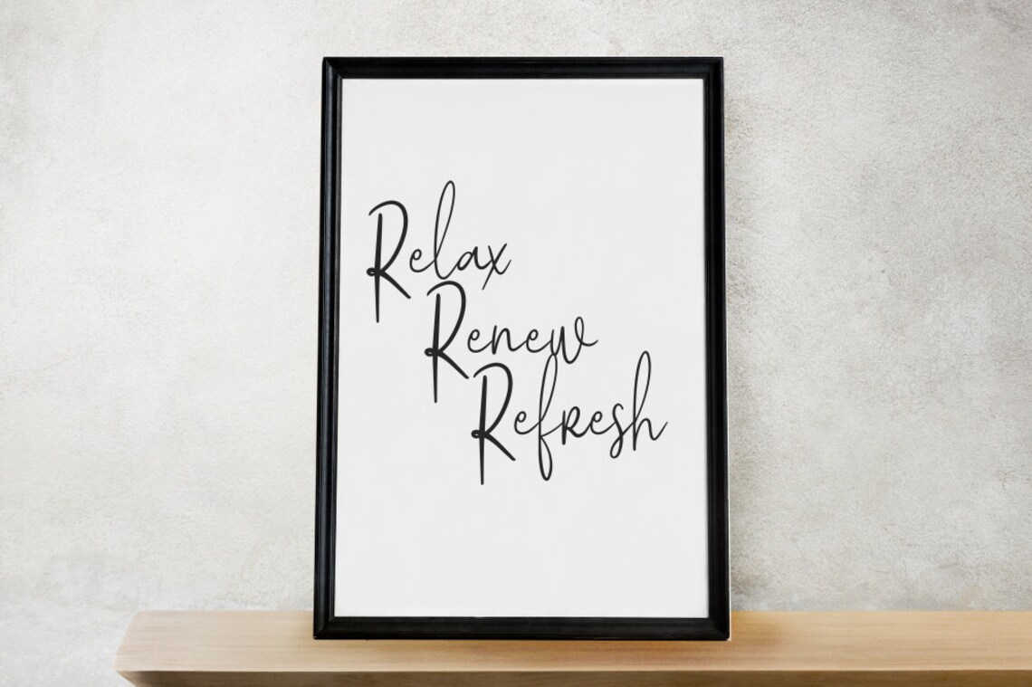Relax Refresh Renew Bath svg Bathroom svg Bathroom Decor Etsy