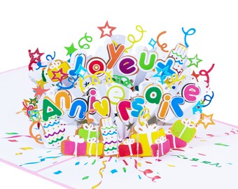 Carte Anniversaire 3d Etsy France