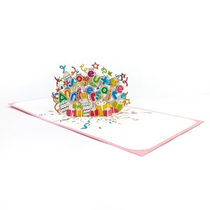 Carte Pop Up Joyeux Anniversaire, Carte Anniversaire 3D, Carte Pop Up Enfant, Cadeaux Surprise, Carte Couleur, Cartes faites à la main image 4