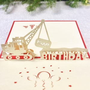 Grue D'anniversaire, Carte Pop Up, Carte Anniversaire, Carte Anniversaire Enfant, Carte De Voeux, Carte De Noël