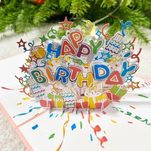 Anniversaire 3D, Carte Pop Up, Carte Anniversaire, Carte Anniversaire Enfant, Carte De Voeux, Pop up, Carte De Noël