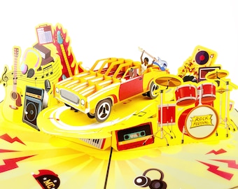Musique Passion, Carte Pop Up, Carte Anniversaire, Carte Anniversaire Enfant, Carte De Voeux, Pop up, Carte De Noël