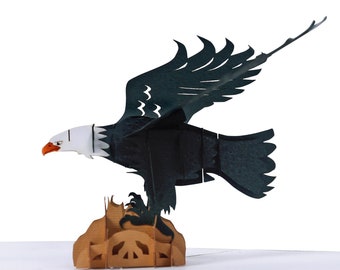 Aigle, Carte anniversaire enfant, Carte pop up, Carte anniversaire, Carte garçon, Carte de voeux pop up, Carte Noel