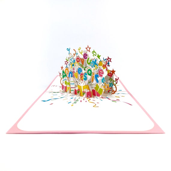 Carte postale Pop-up 3D sirène joyeux anniversaire de Cartes d'Art