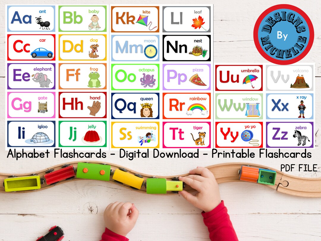 Alphabet Flashcards, ABC Flashcards for Toddlers, Preschool Homeschool