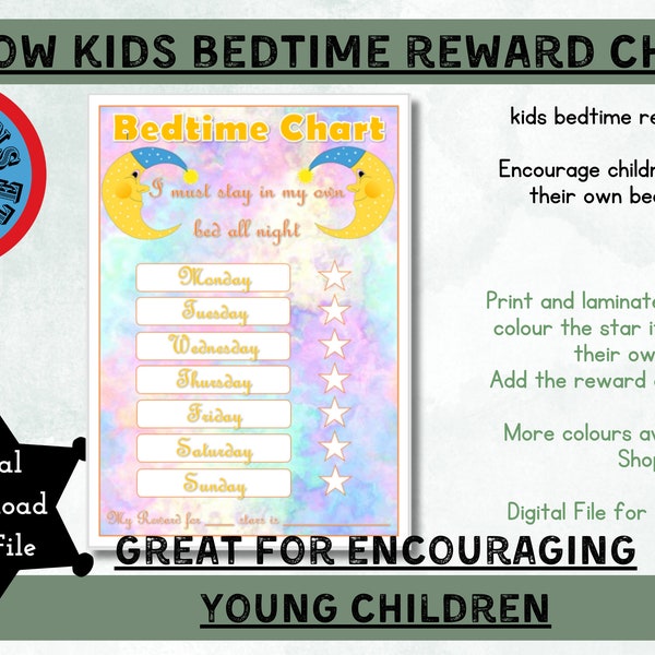 Reward Chart for Sleeping in Own Bed - Etsy