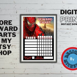 Printable Reward Chart Spiderman Star Chart Behaviour Chart Fun Sticker Chart for Kids - Etsy UK