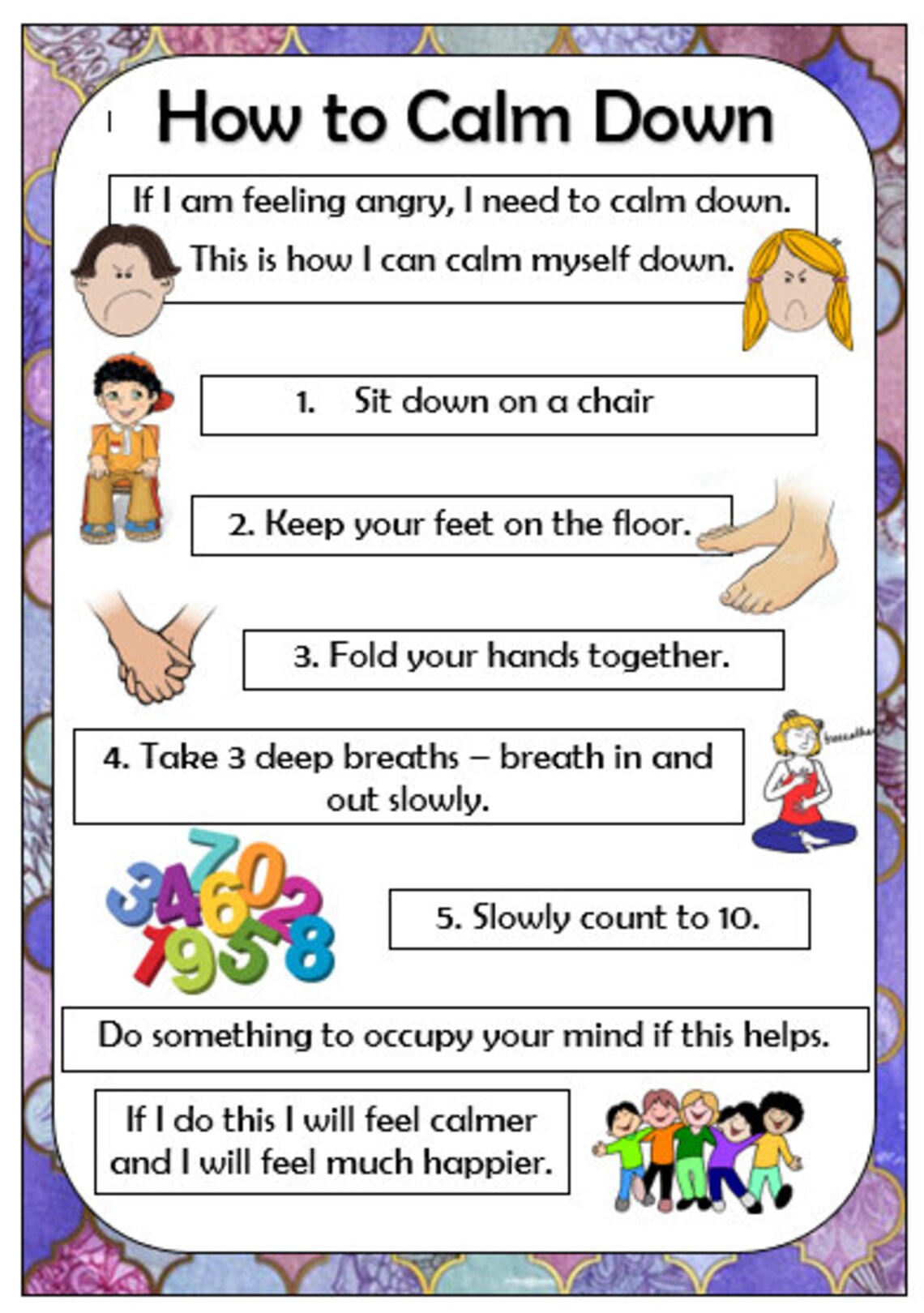 Poster Free Calm Down Printables