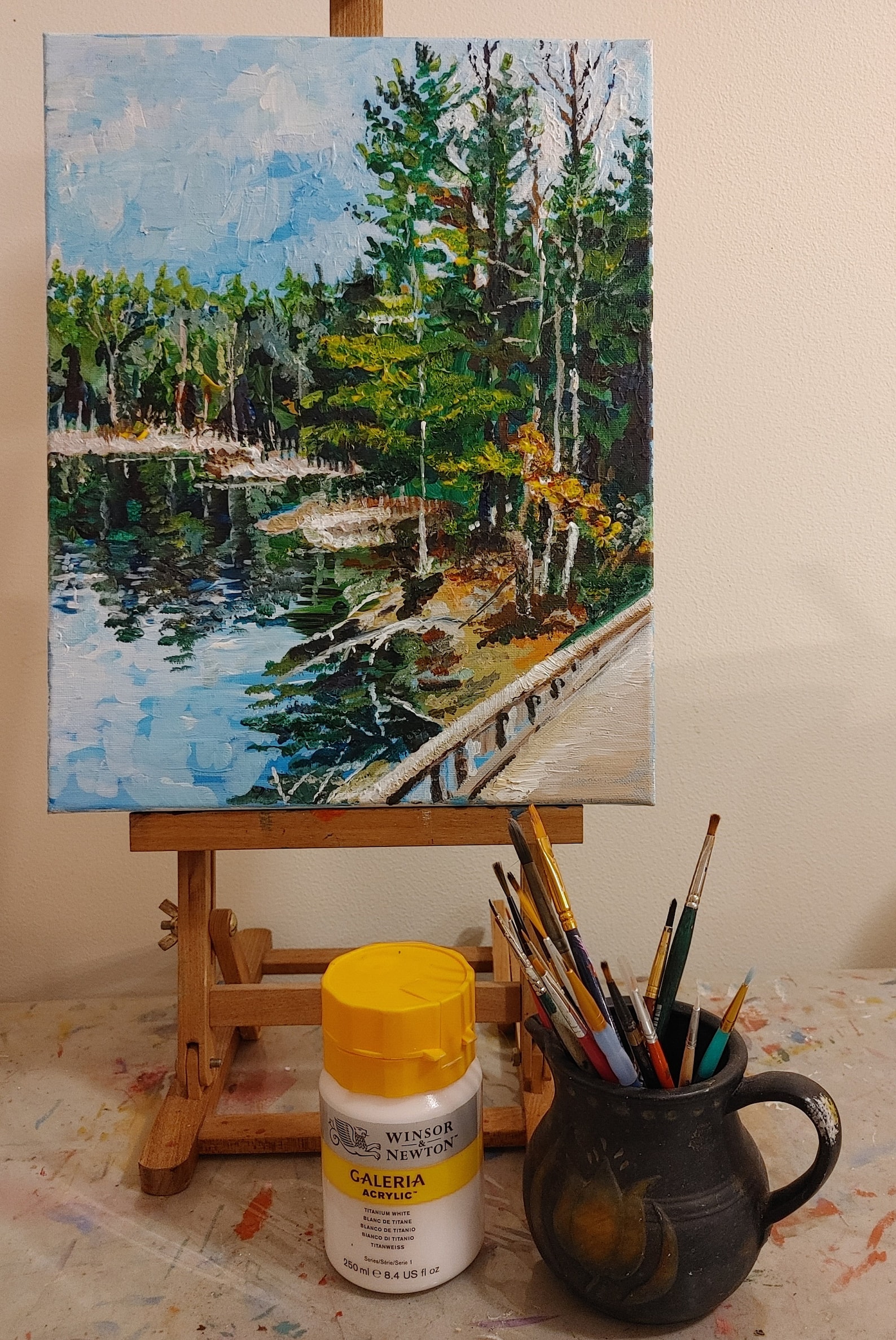 Spring Landscape Painting Acrylic Painting Canadian Etsy