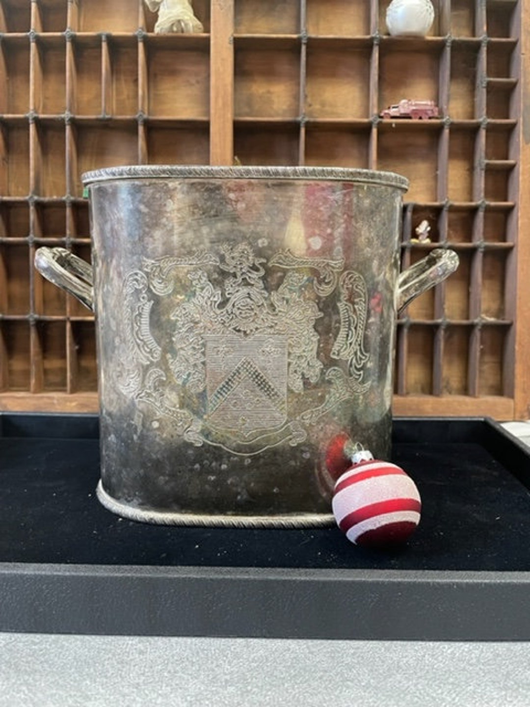 Antique Silver Plate Wine Chiller Etsy