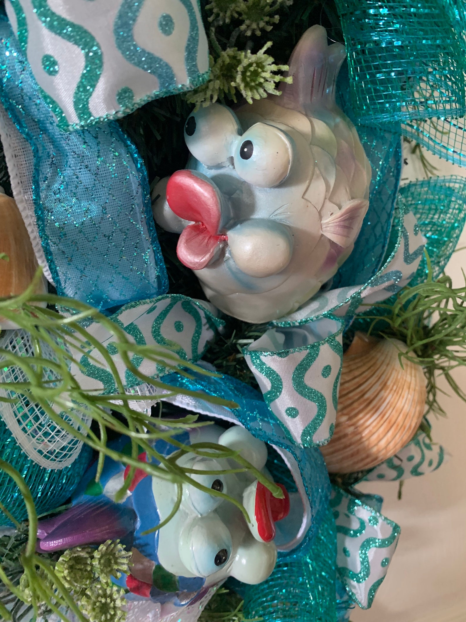Beach Swag, Summer Fish Swag or Wreath, Beach Theme for Seashore Home ...