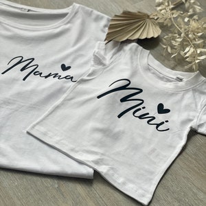 Mama,Papa, Mini T-Shirt, Mummy, Daddy - Shirt, T-shirt for the family - T-Shirt Set