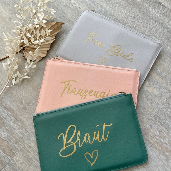 Braut Tasche, JGA Tasche, Braut Clutch, Hochzeitstasche, Wedding, personalisiertes Geschenk, Handtasche klein