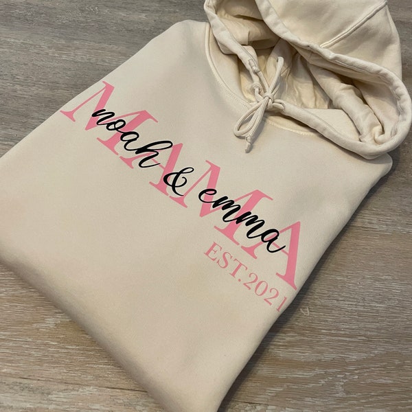 Mama Hoodie,Mama Pullover, Mum Hoodie, personalisiert, Geschenk für Mama