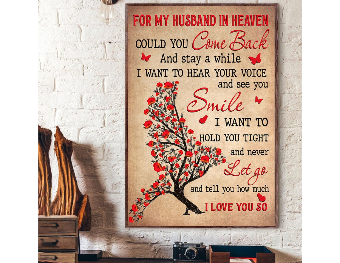 For My Husband In Heaven Heaven Poster Wall Decor Heaven Etsy